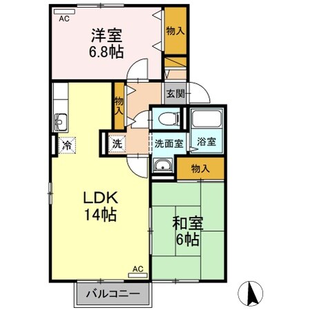 リッツハウス田中の物件間取画像